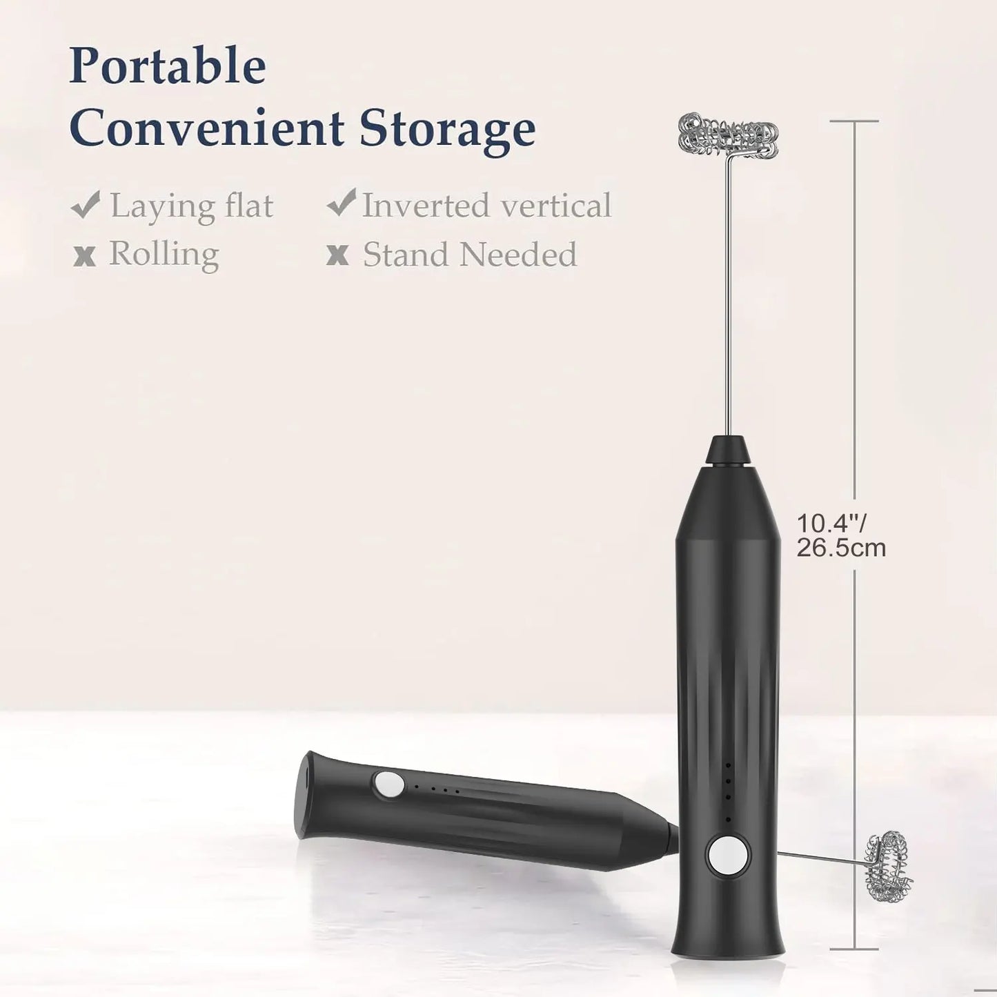 MINI Milk Frother USB Rechargeable 3 Speeds