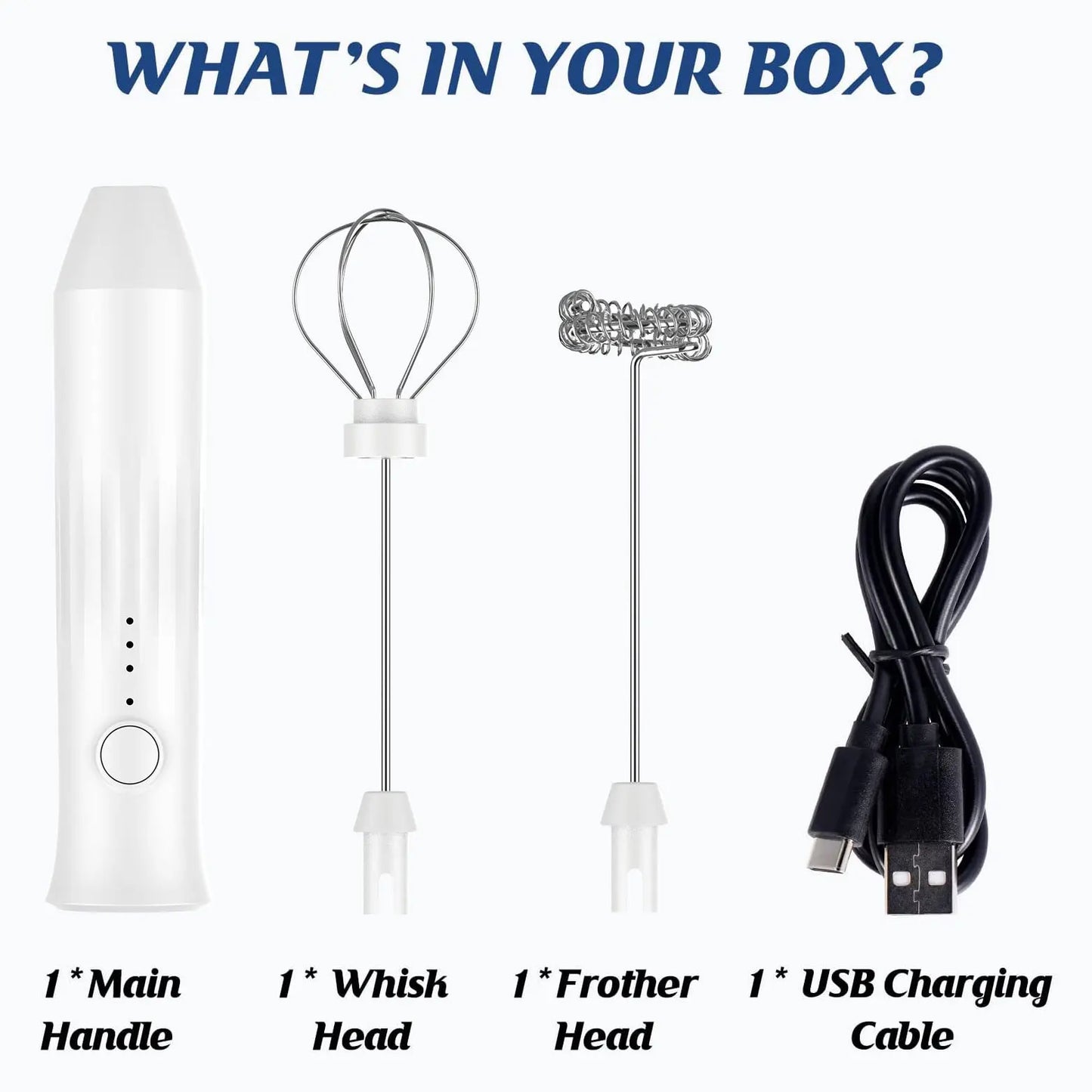 MINI Milk Frother USB Rechargeable 3 Speeds