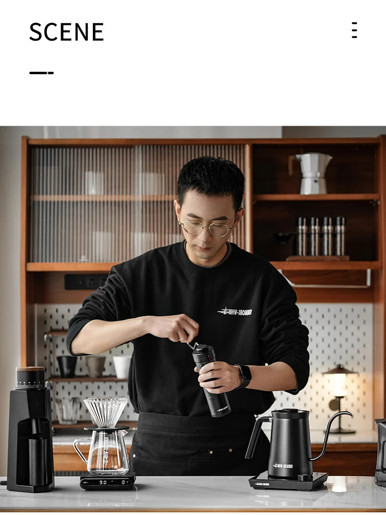 Externally Adjustable Coffee Grinder Manual Espresso Grinding Machine Portable