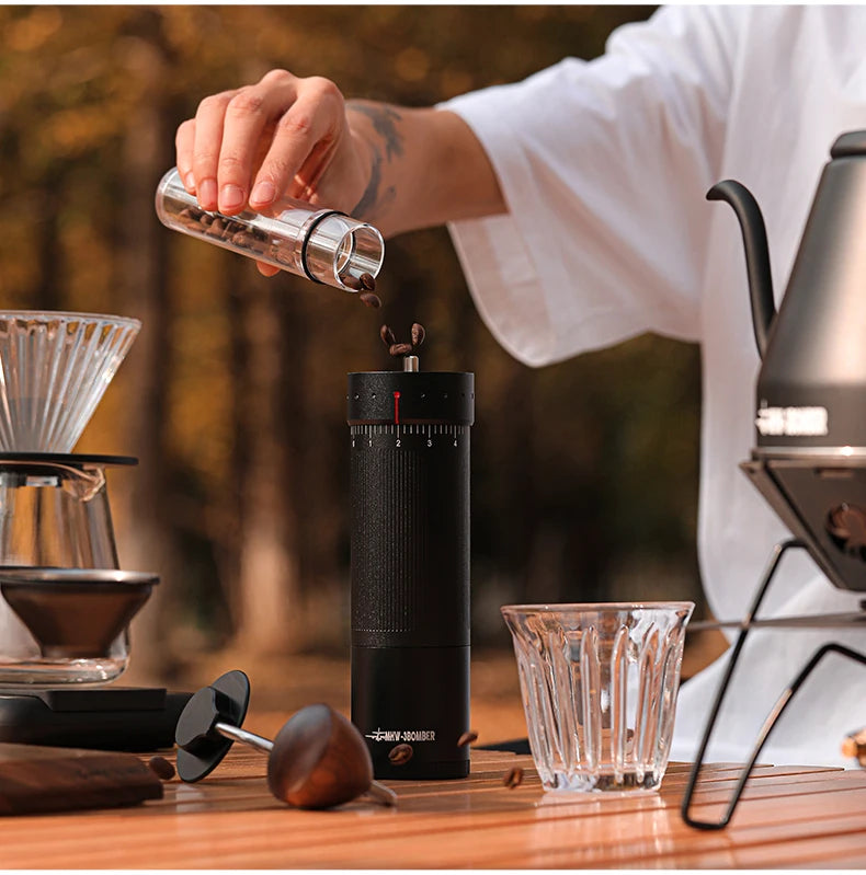 Externally Adjustable Coffee Grinder Manual Espresso Grinding Machine Portable