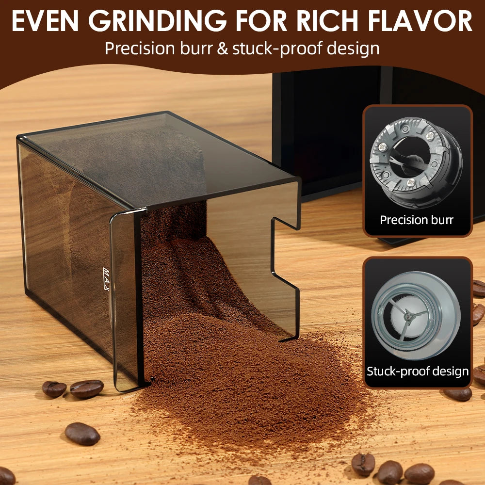 Automatic Burr Mill Coffee Grinder Electric Coffee Bean Grinding