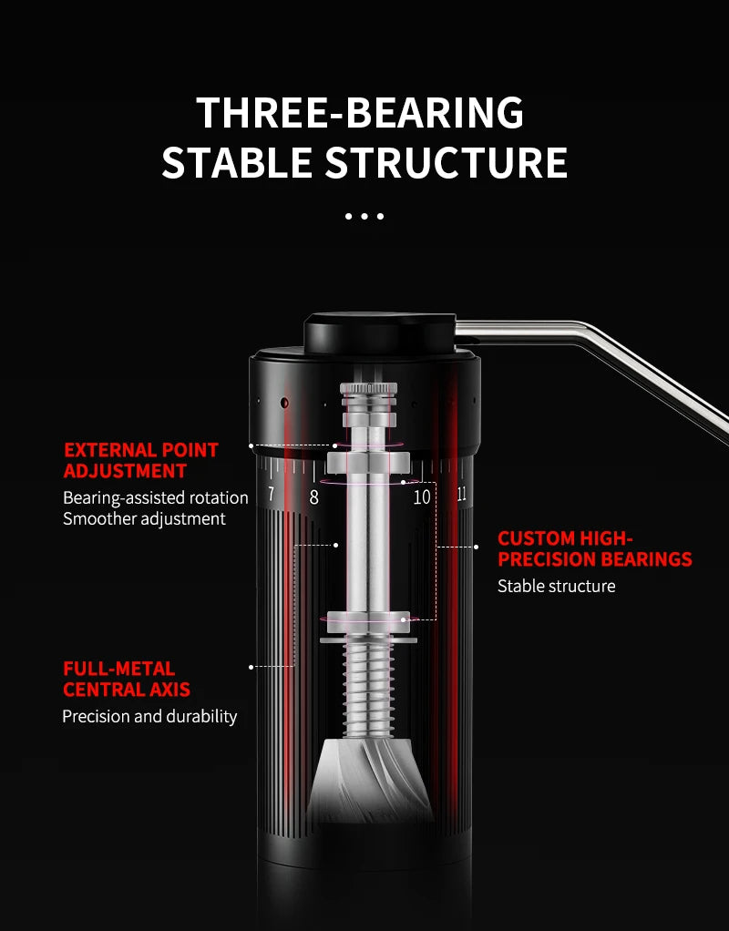 Externally Adjustable Coffee Grinder Manual Espresso Grinding Machine Portable