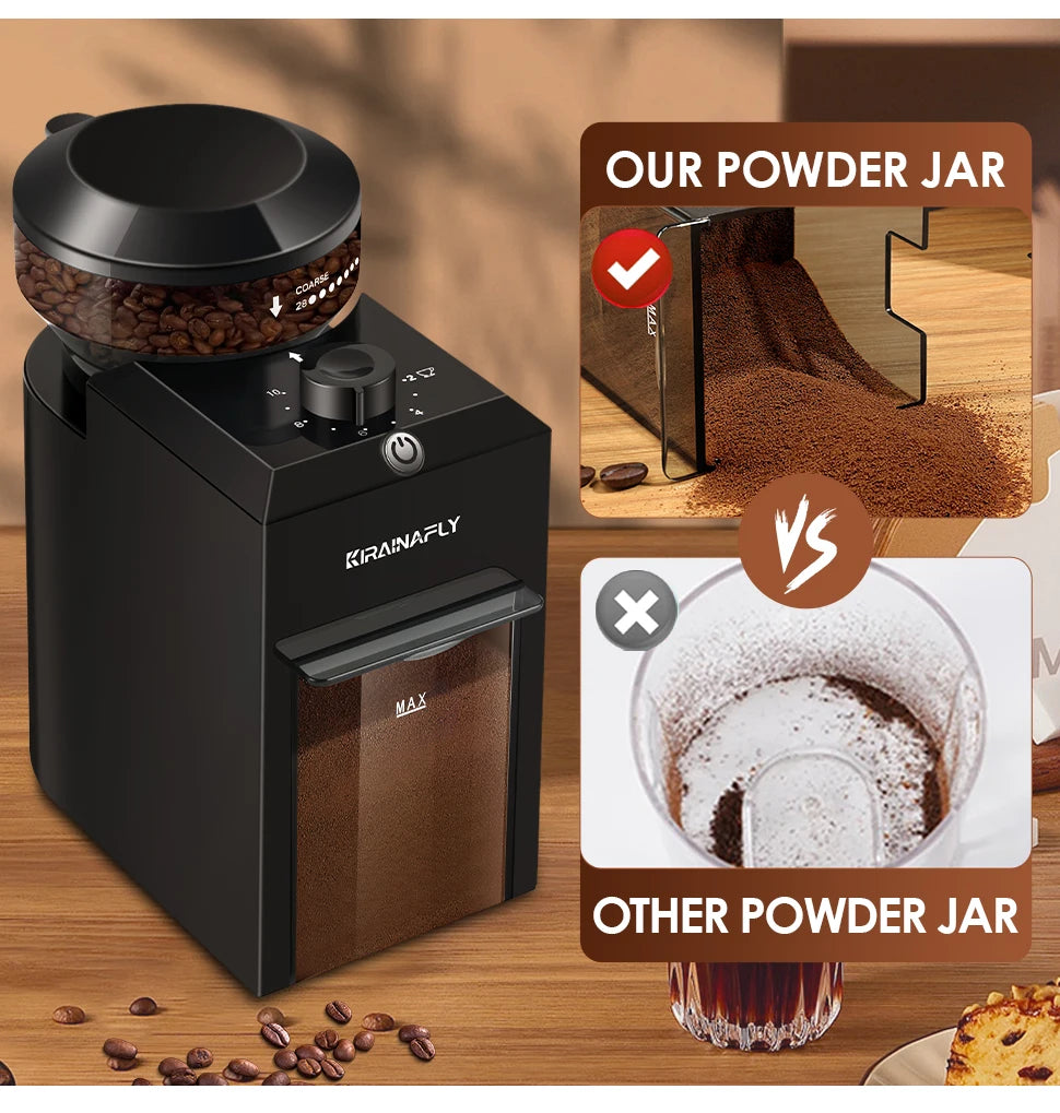 Automatic Burr Mill Coffee Grinder Electric Coffee Bean Grinding