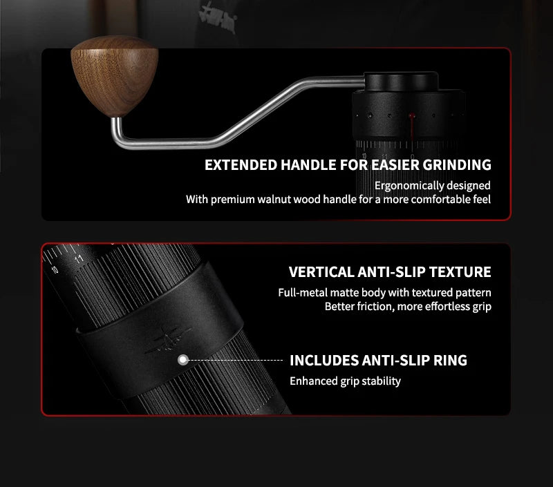 Externally Adjustable Coffee Grinder Manual Espresso Grinding Machine Portable