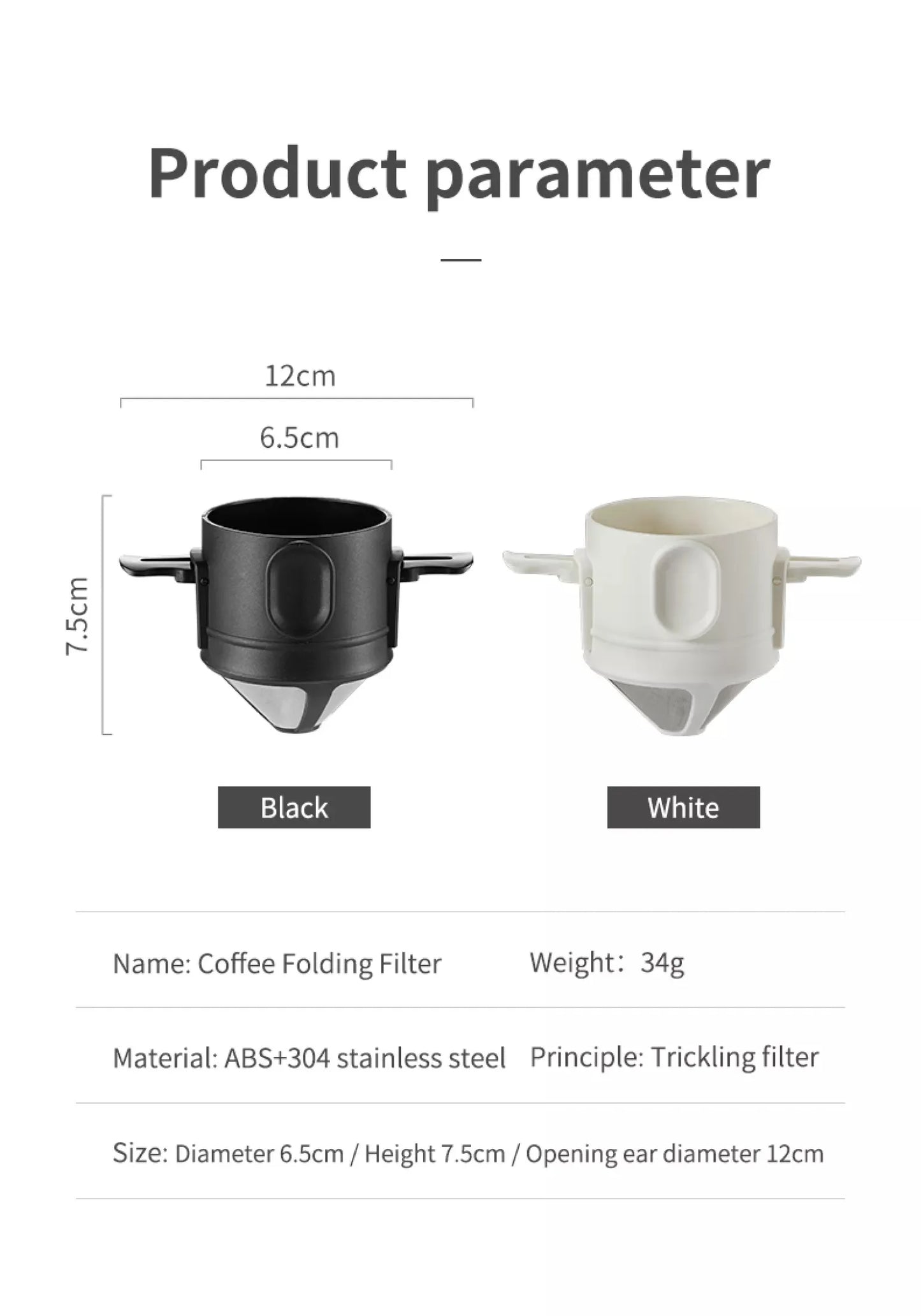 Stainless Steel Portable Coffee Filter Drip Coffee Tea Holder