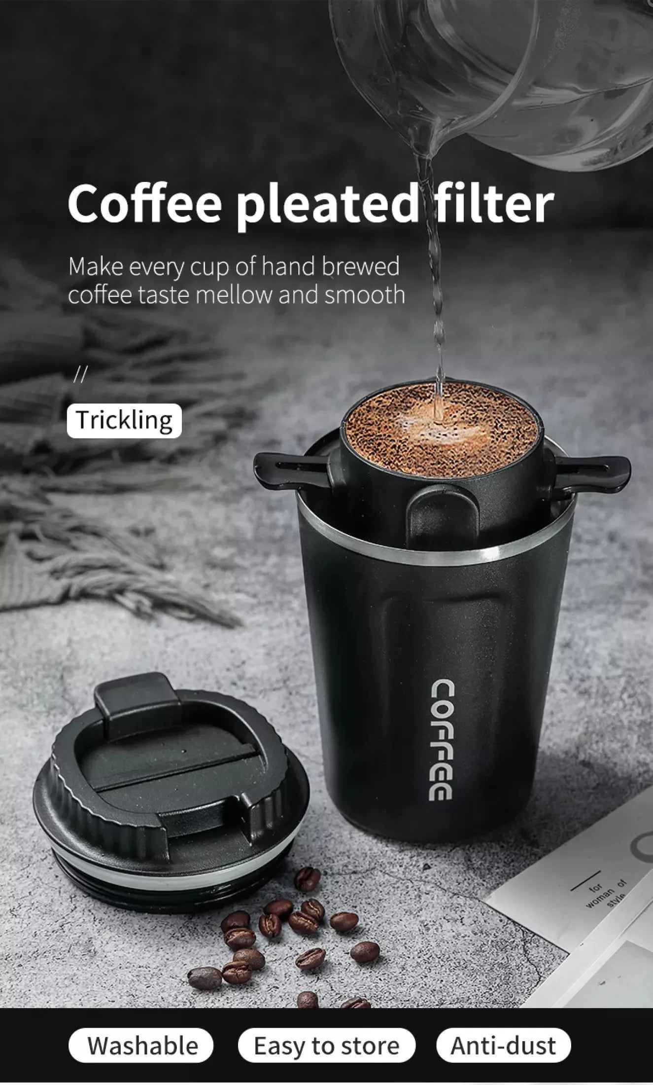 Stainless Steel Portable Coffee Filter Drip Coffee Tea Holder