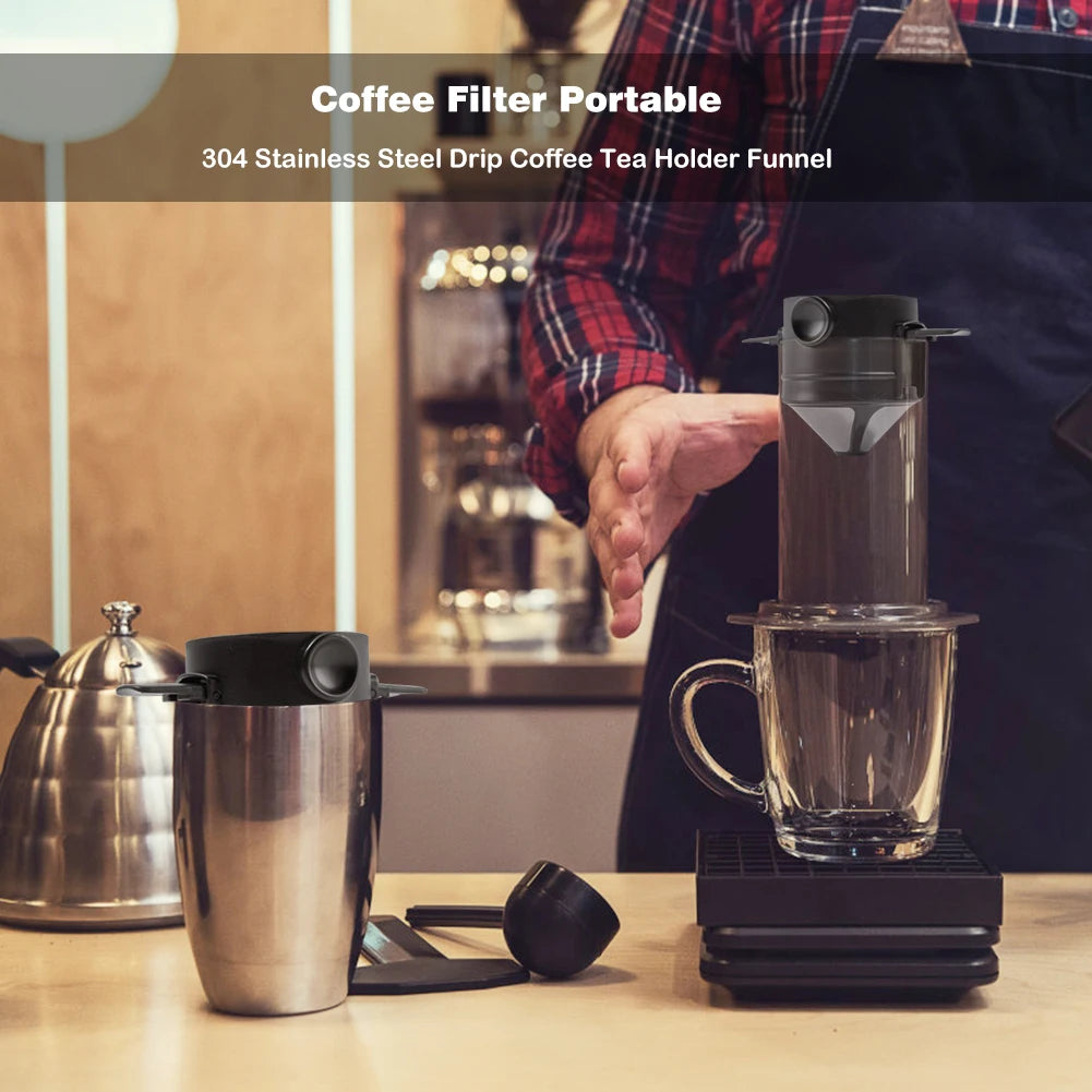 Stainless Steel Portable Coffee Filter Drip Coffee Tea Holder
