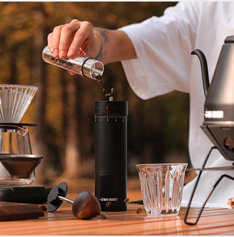 Externally Adjustable Coffee Grinder Manual Espresso Grinding Machine Portable