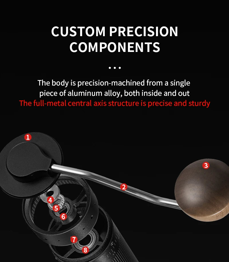 Externally Adjustable Coffee Grinder Manual Espresso Grinding Machine Portable