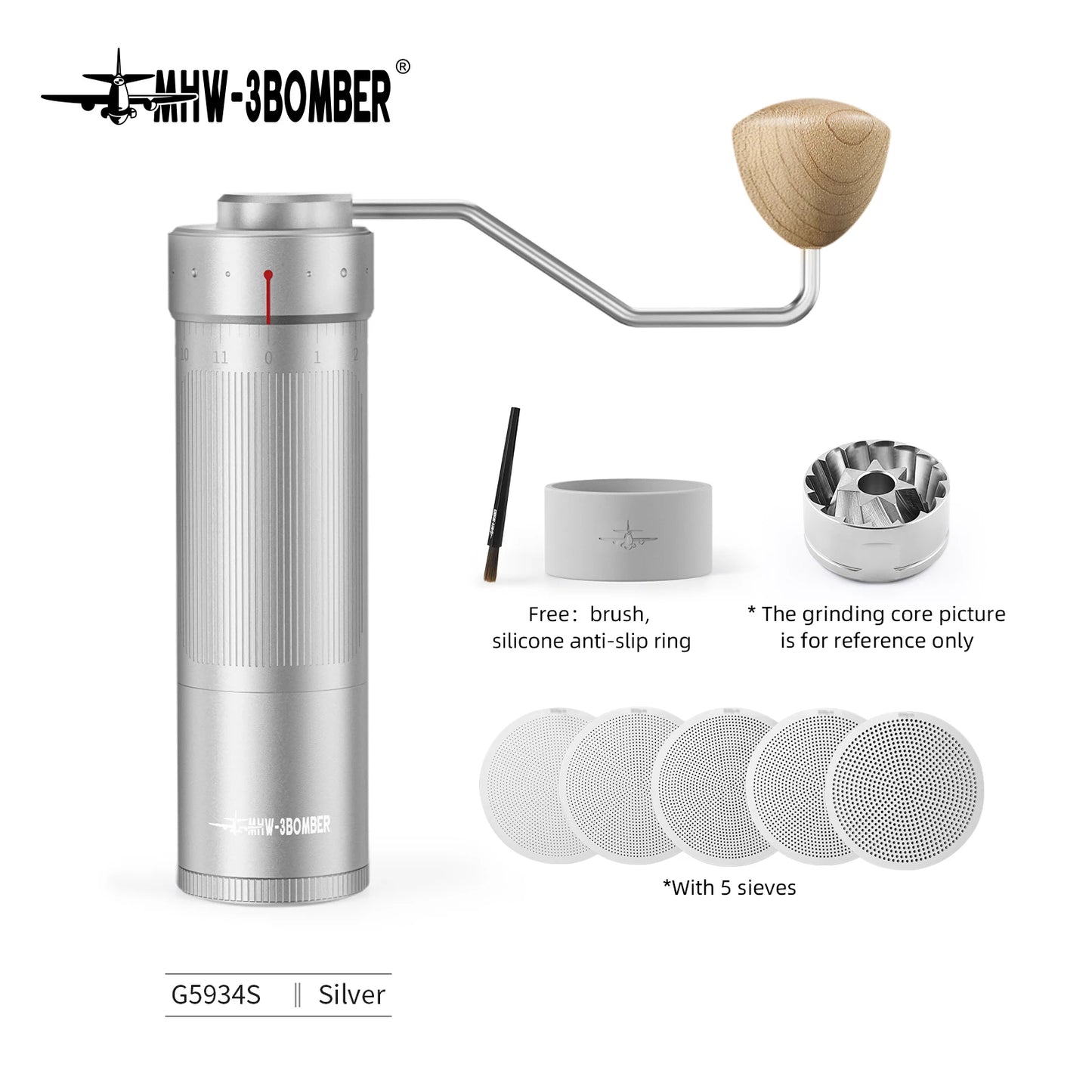 Externally Adjustable Coffee Grinder Manual Espresso Grinding Machine Portable