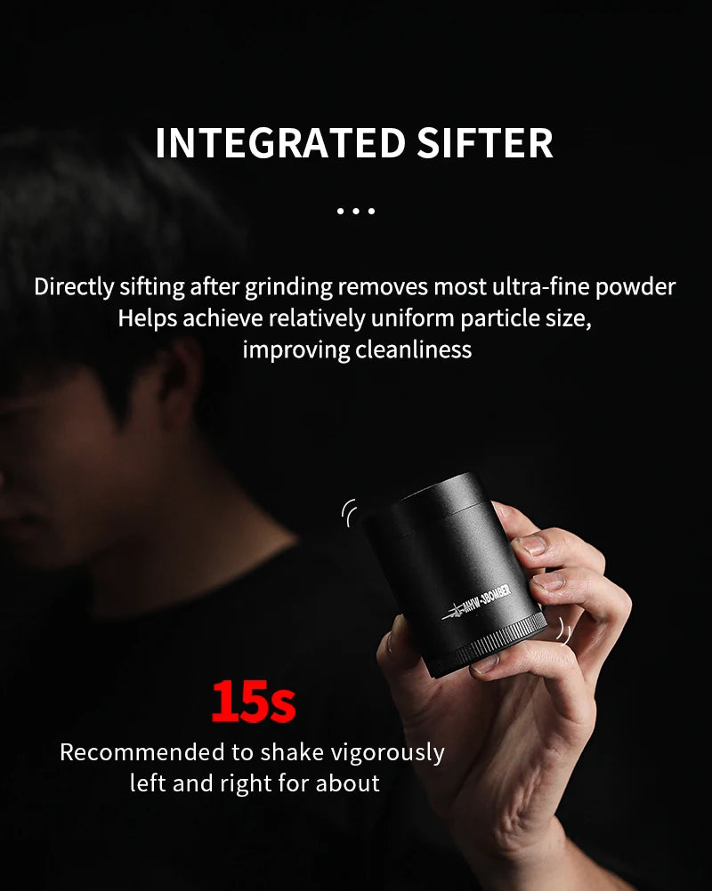Externally Adjustable Coffee Grinder Manual Espresso Grinding Machine Portable