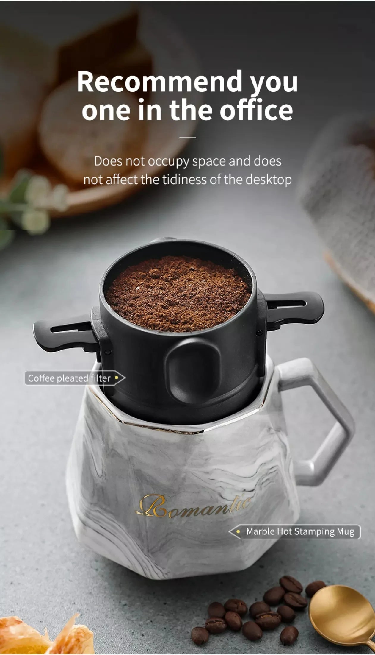 Stainless Steel Portable Coffee Filter Drip Coffee Tea Holder