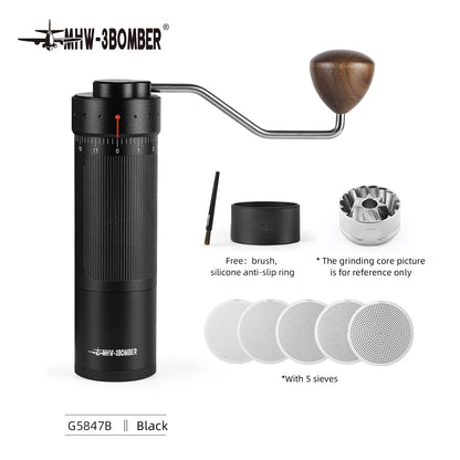 Externally Adjustable Coffee Grinder Manual Espresso Grinding Machine Portable
