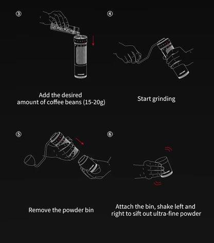 Externally Adjustable Coffee Grinder Manual Espresso Grinding Machine Portable