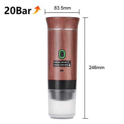 Wireless Electric Portable Espresso Coffee Machine for Car & Home Camping
