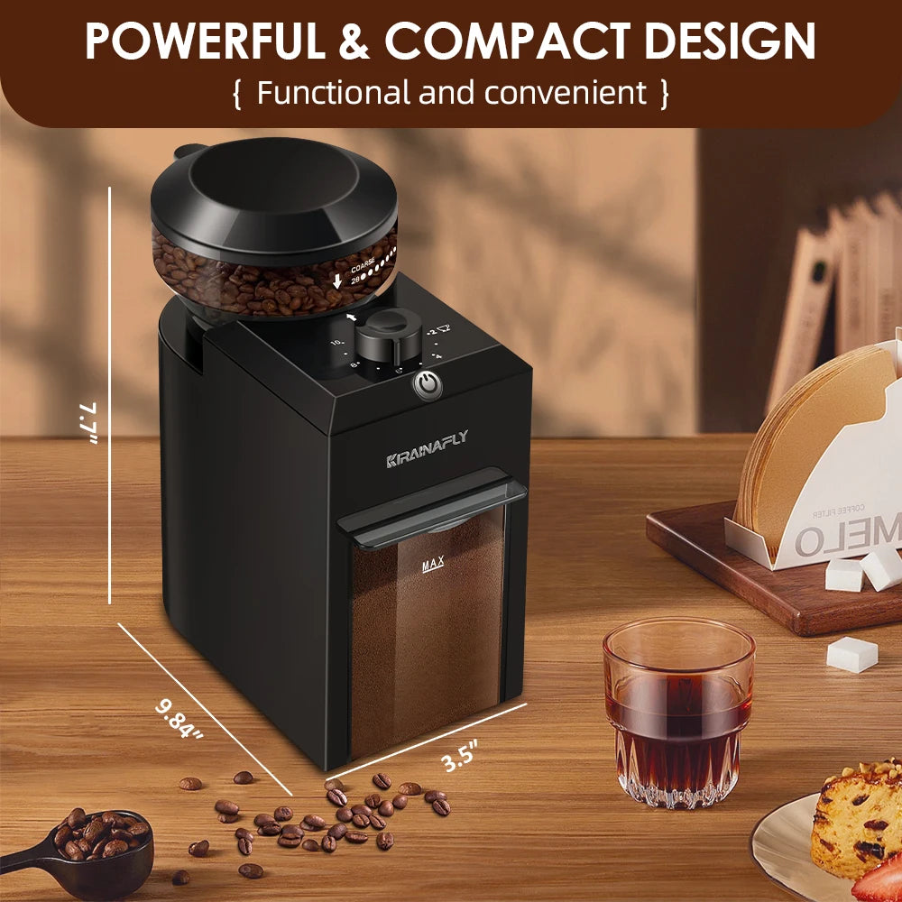 Automatic Burr Mill Coffee Grinder Electric Coffee Bean Grinding