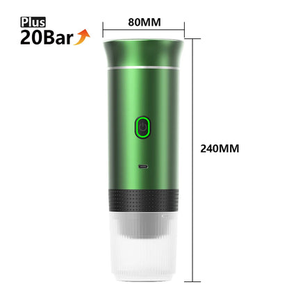 Wireless Electric Portable Espresso Coffee Machine for Car & Home Camping